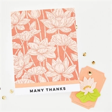 Hero Arts Letterpress + Foil & Cut & Stencil Bundle - Tranquil Garden / Lotus Flower